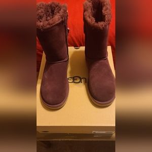 UGG Bailey Bow Velvet Ribbon Faux Fur Lined Boot